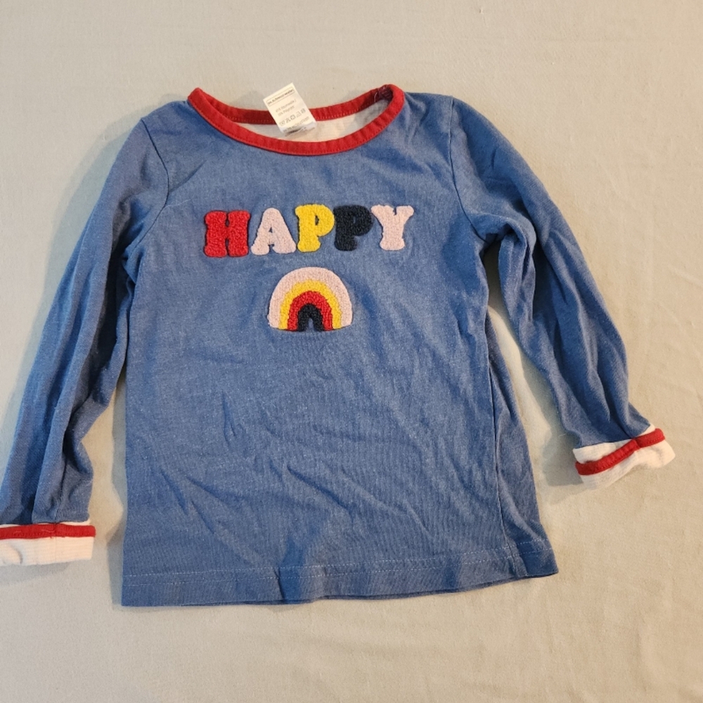 Pusblu girls size 2T Blue happy shirt #BT01